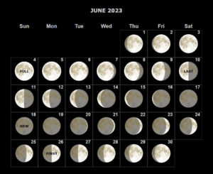 June 2023 Full Moon Calendar