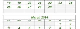 February March 2024 Calendar