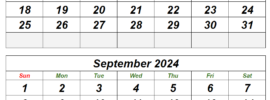 August & September 2024 Printable Calendar