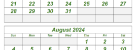 July August 2024 Calendar