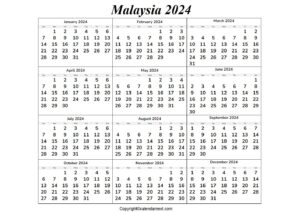 Malaysia Calendar 2024 | Calendar Next