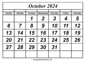 October 2024 Calendar | Calendar Next