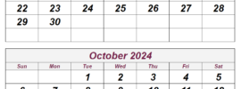 Printable September October 2024 Calendar